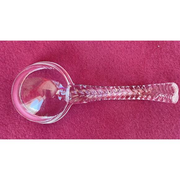 VTG Duncan Miller Canterbury Art Deco Spoon Clear Depression Glass Swirl Ladle - Picture 2 of 3